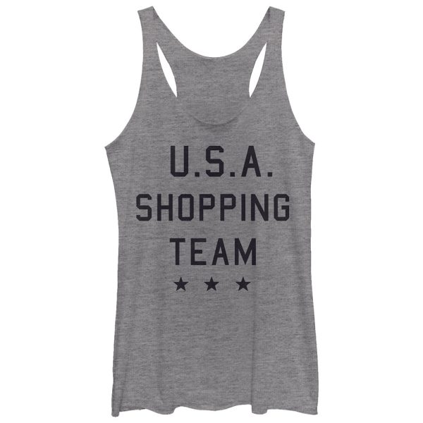 Women_s Lost Gods USA Shopping Team Racerback Tank Top