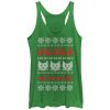 Women_s Lost Gods Ugly Christmas Cat Racerback Tank Top