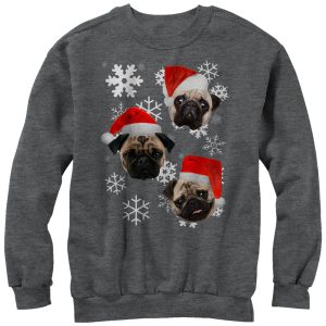 Women_s Lost Gods Ugly Christmas Pug Sweatshirt