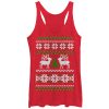 Women_s Lost Gods Ugly Christmas Reindeer Racerback Tank Top