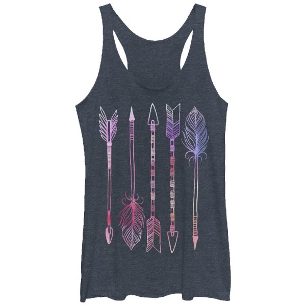 Women_s Lost Gods Watercolor Arrows Racerback Tank Top