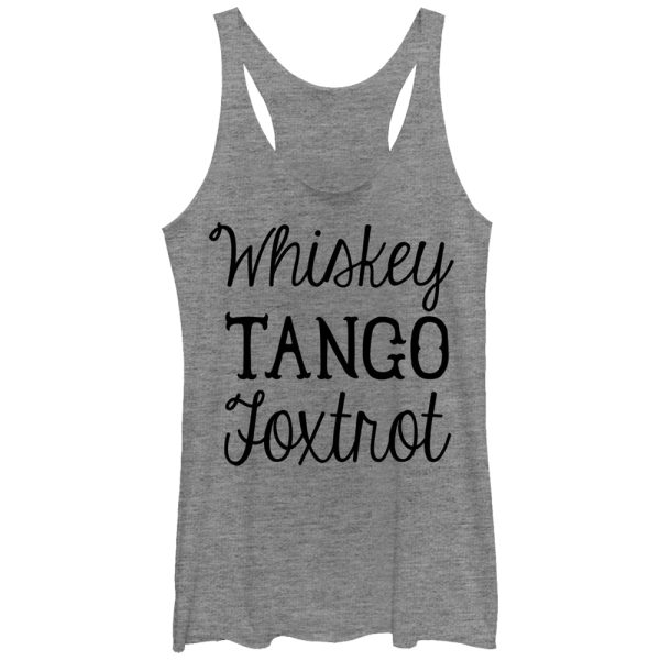 Women_s Lost Gods Whiskey Tango Foxtrot Racerback Tank Top