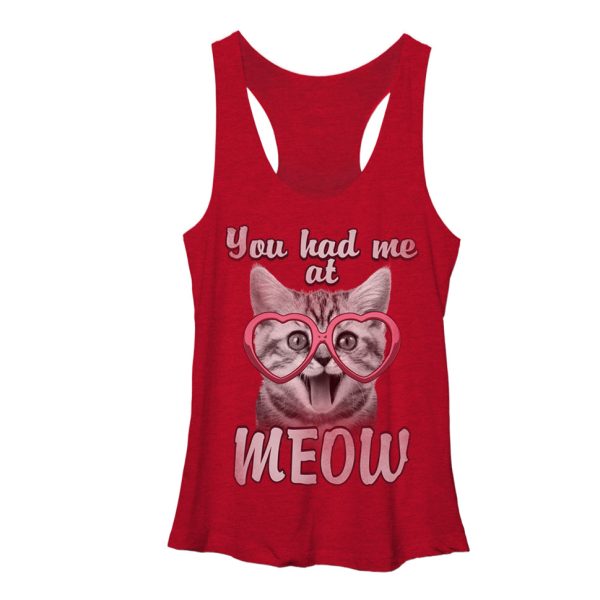 Women_s Lost Gods You Had Me at Meow Racerback Tank Top