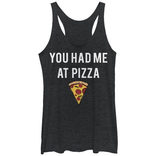 Women_s Lost Gods You Had Me at Pizza Racerback Tank Top