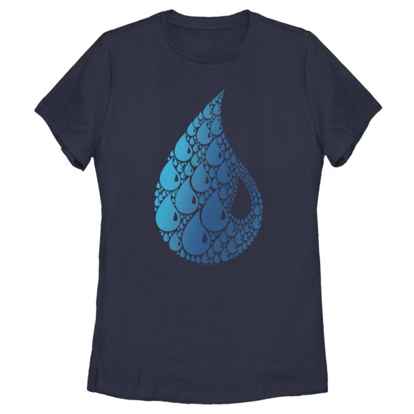 Women_s Magic The Gathering Blue Mana Decorative Water Symbol T-Shirt