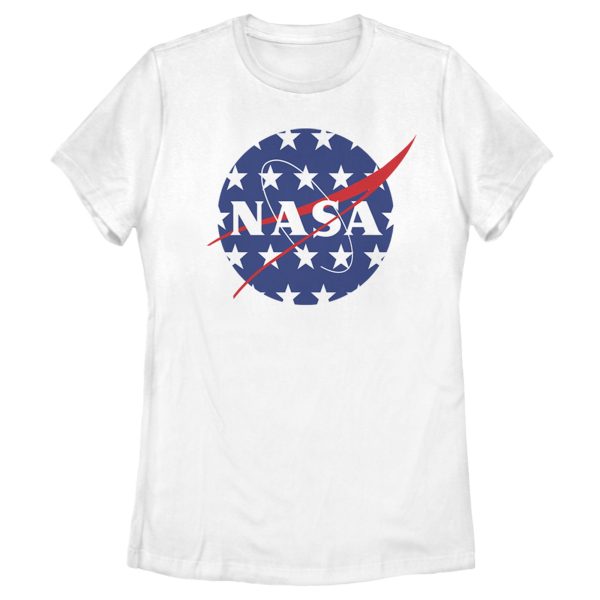 Women_s NASA American Flag Large Stars Logo T-Shirt