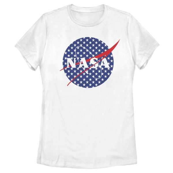 Women_s NASA American Flag Stars Logo T-Shirt