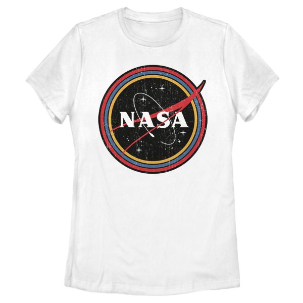 Women_s NASA Galaxy In Rainbow Circles T-Shirt