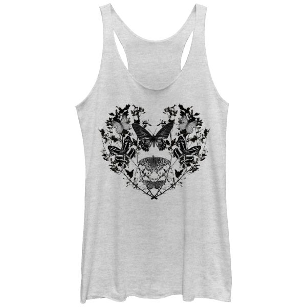 Women_s Lost Gods Butterfly Branch Heart Racerback Tank Top