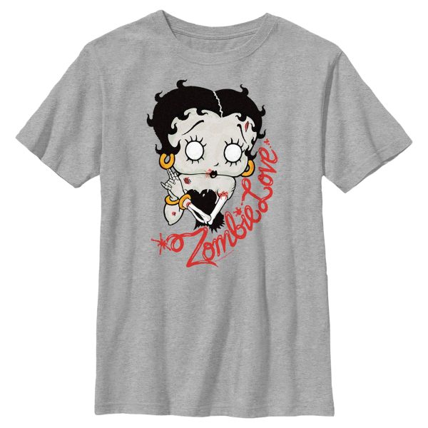 Boy’s Betty Boop Valentine’s Day Zombie Love T-Shirt