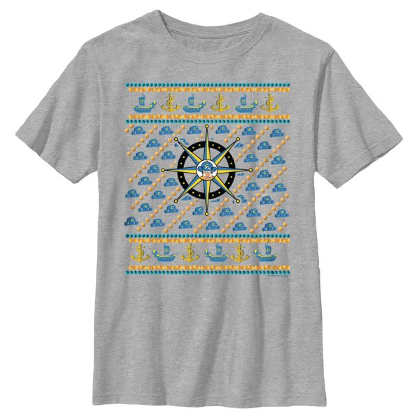 Boy’s Cap’n Crunch Blue and Gold Sweater Print T-Shirt