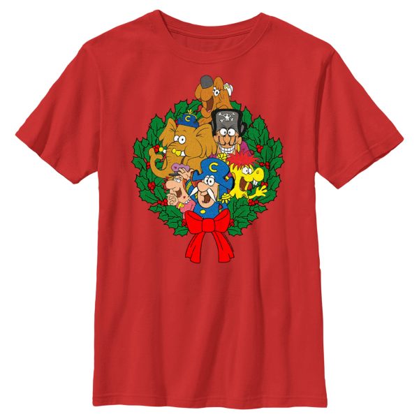 Boy’s Cap’n Crunch Christmas Crew Wreath T-Shirt