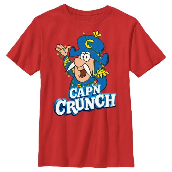 Boy’s Cap’n Crunch Christmas Lights Logo T-Shirt