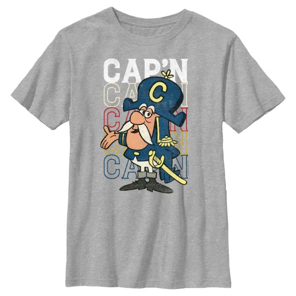 Boy’s Cap’n Crunch Distressed Stacked Logo T-Shirt