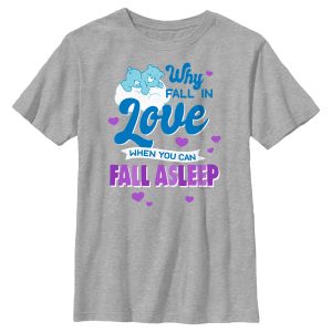 Boy’s Care Bears Valentine’s Day Bedtime Bear Why Fall in Love T-Shirt