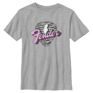 Boy’s Fender Tiger Print Guitar Pick Logo T-Shirt