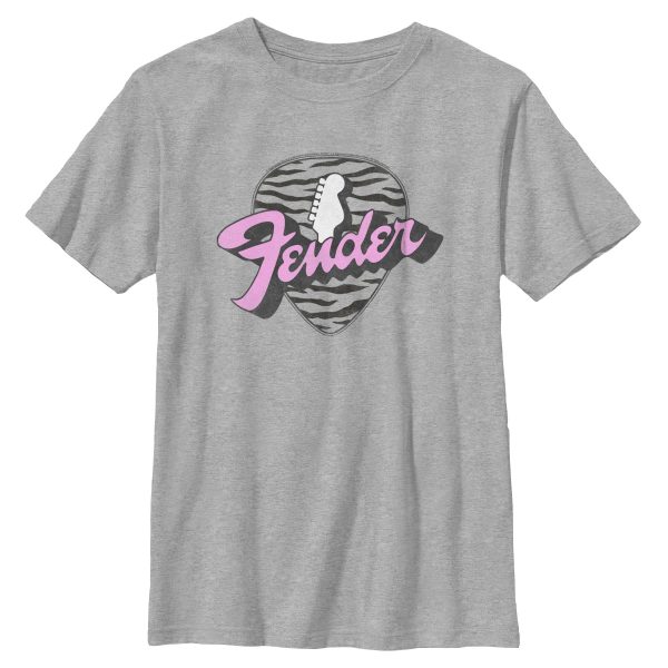 Boy’s Fender Tiger Print Guitar Pick Logo T-Shirt