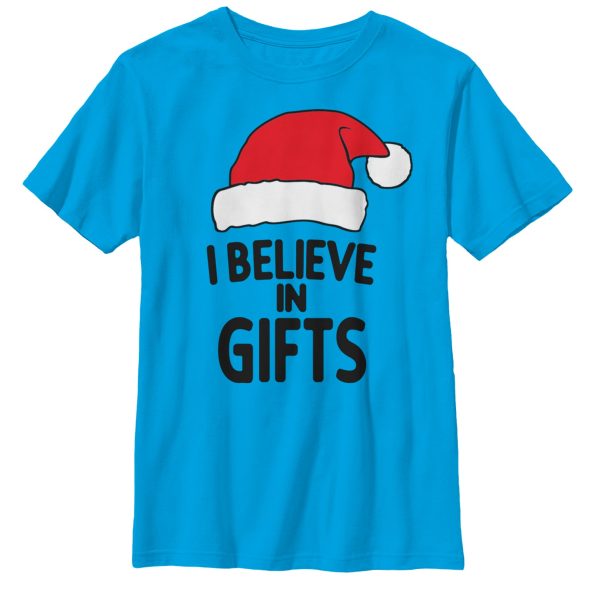 Boy’s Lost Gods Christmas Believe in Gifts T-Shirt