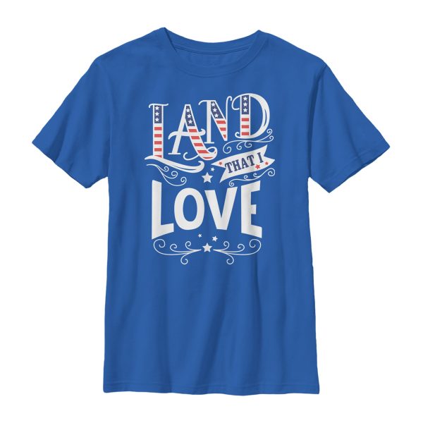 Boy’s Lost Gods Fourth of July America Love Land T-Shirt