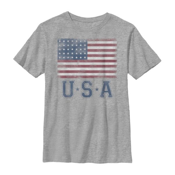 Boy’s Lost Gods Fourth of July Vintage American Flag T-Shirt