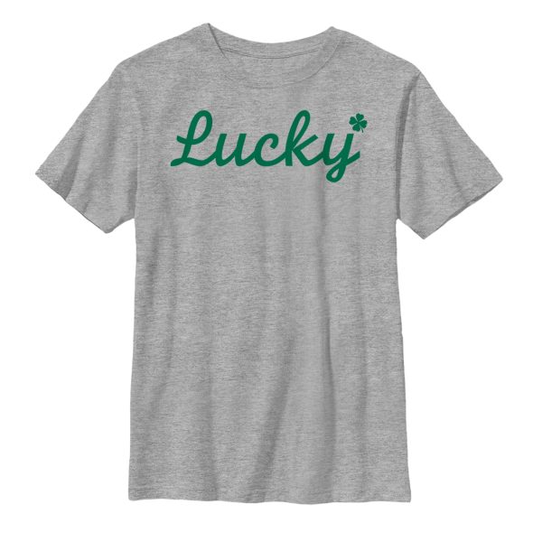 Boy’s Lost Gods St. Patrick’s Day Lucky Cursive T-Shirt