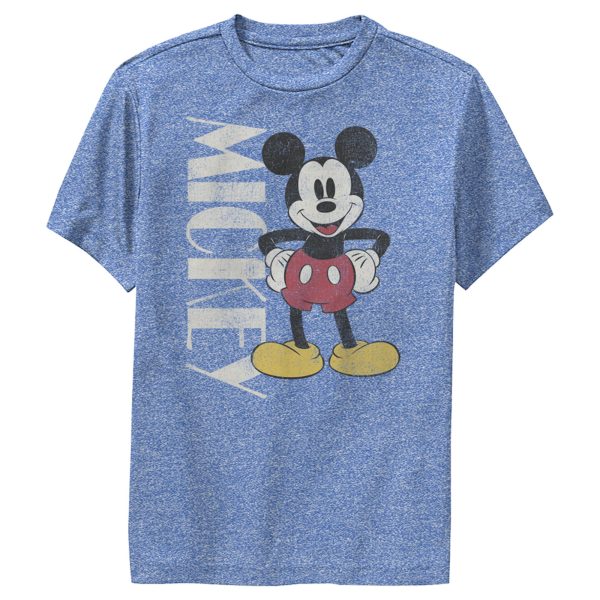 Boy’s Mickey & Friends ’90s Mickey Mouse Distressed Performance Tee