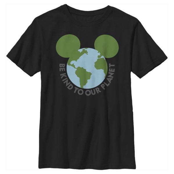 Boy’s Mickey & Friends Be Kind to Our Planet Mickey Mouse Logo T-Shirt