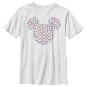 Boy’s Mickey & Friends Candy Hearts Filled Logo T-Shirt
