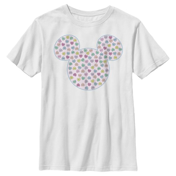 Boy’s Mickey & Friends Candy Hearts Filled Logo T-Shirt