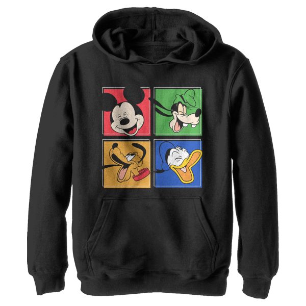 Boy’s Mickey & Friends Character Grid Pull Over Hoodie