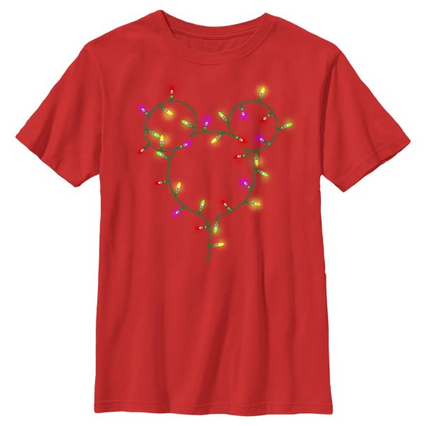 Boy’s Mickey & Friends Christmas Light Silhouette T-Shirt