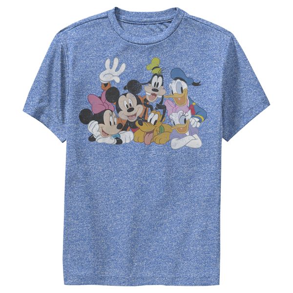 Boy’s Mickey & Friends Club House Group Shot Performance Tee