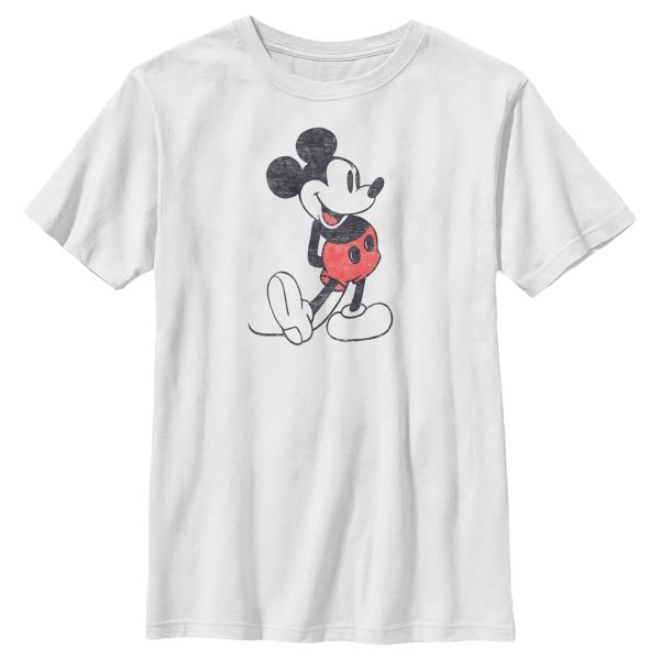 Boy’s Mickey & Friends Distressed Mickey Mouse Pose T-Shirt