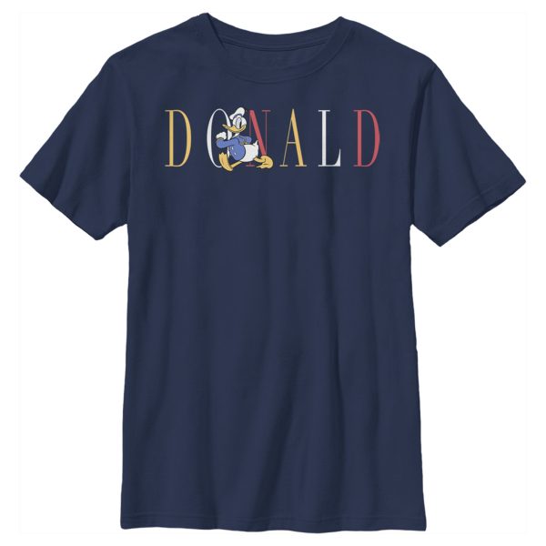 Boy’s Mickey & Friends Donald Duck Colorful Text T-Shirt