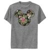 Boy’s Mickey & Friends Floral Face Performance Tee