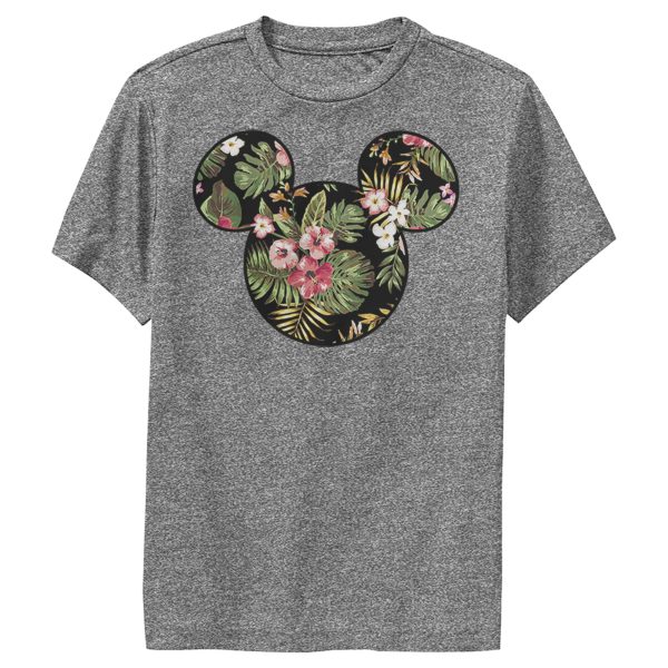 Boy’s Mickey & Friends Floral Face Performance Tee