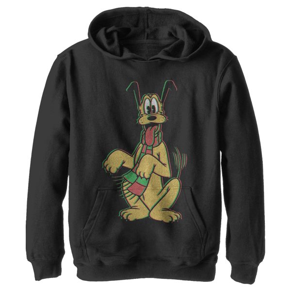 Boy’s Mickey & Friends Happy Tail Pluto Holiday Pull Over Hoodie