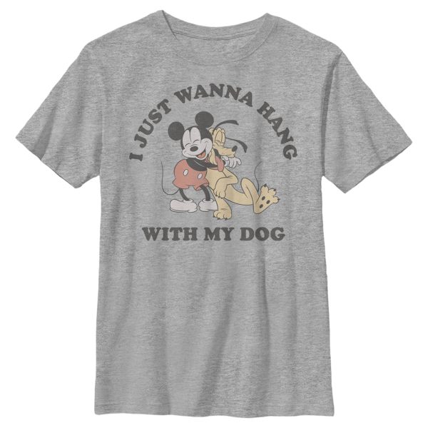 Boy’s Mickey & Friends I Just Wanna Hang with my Dog Pluto T-Shirt