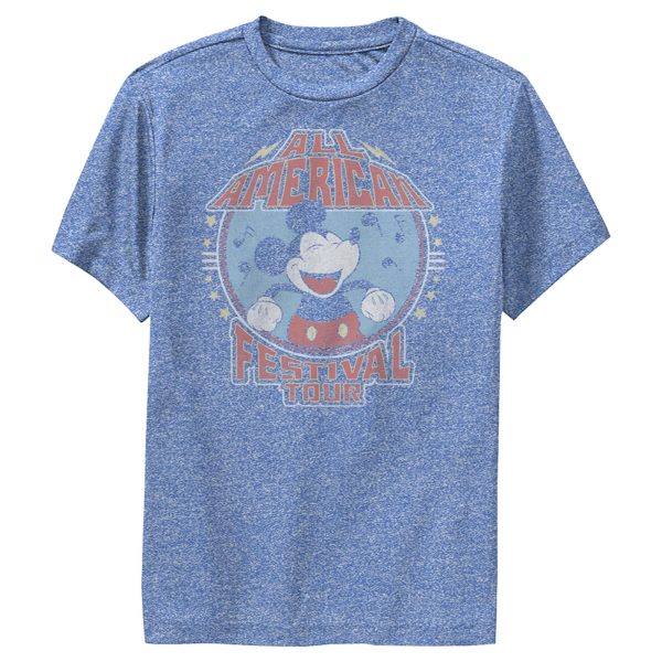 Boy’s Mickey & Friends Mickey All American Festival Tour Performance Tee