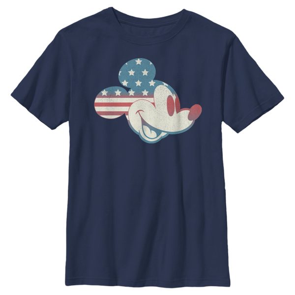 Boy’s Mickey & Friends Mickey Americana Flag T-Shirt