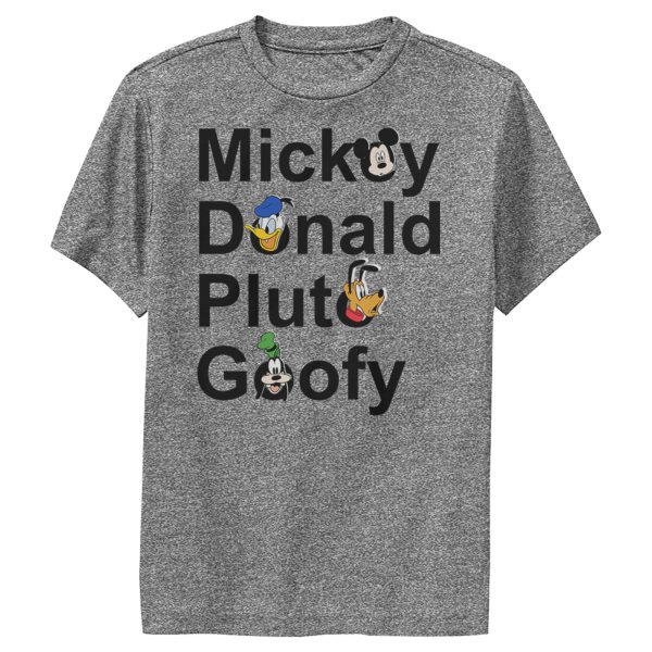 Boy’s Mickey & Friends Mickey Donald Pluto Goofy Performance Tee