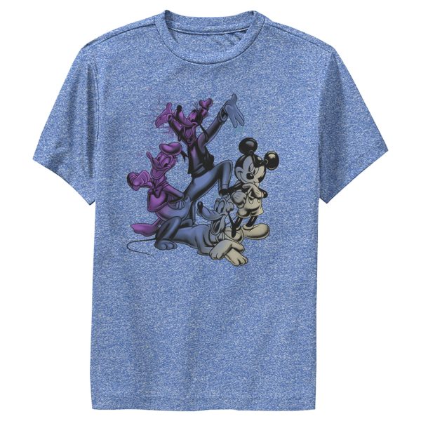 Boy’s Mickey & Friends Mickey & Friends Ombre Group Performance Tee