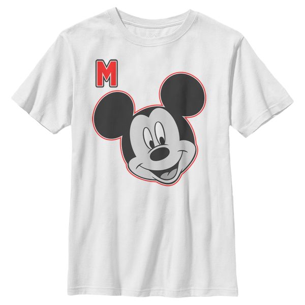 Boy’s Mickey & Friends Mickey M Portrait T-Shirt