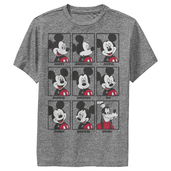 Boy’s Mickey & Friends Mickey Mouse All Emotions Grid Performance Tee