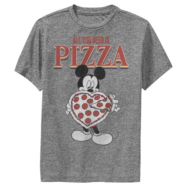 Boy’s Mickey & Friends Mickey Mouse All You Need is Pizza Performance Tee