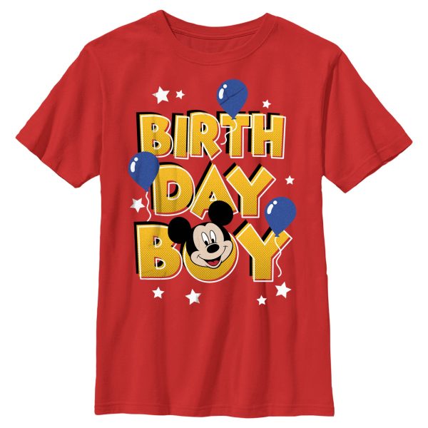 Boy’s Mickey & Friends Mickey Mouse Birthday Boy Balloons T-Shirt