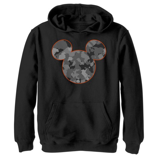 Boy’s Mickey & Friends Mickey Mouse Camo Silhouette Pull Over Hoodie