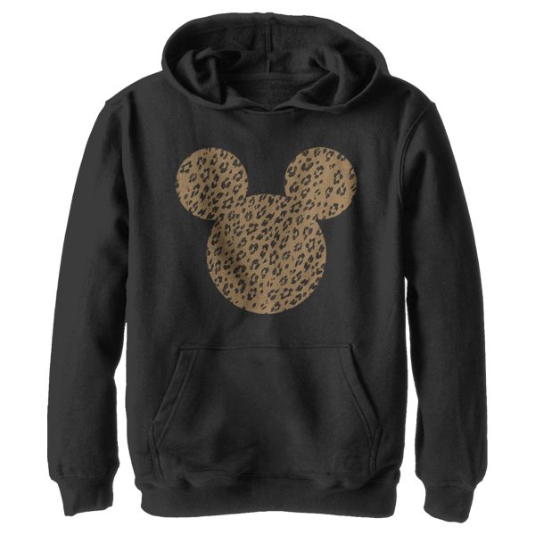 Boy’s Mickey & Friends Mickey Mouse Cheetah Print Silhouette Pull Over Hoodie