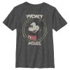 Boy’s Mickey & Friends Mickey Mouse Classic Circle Distressed T-Shirt