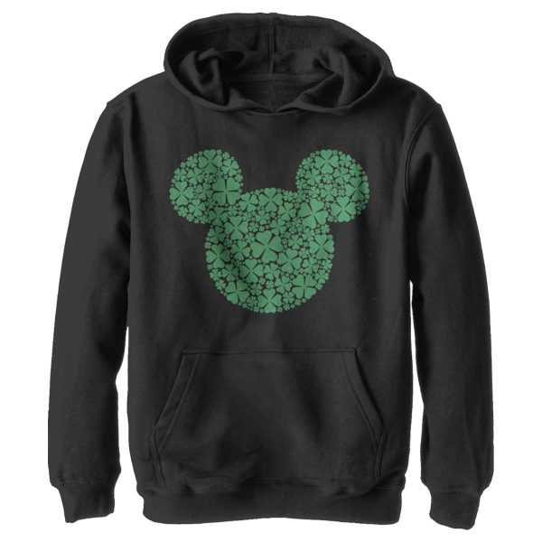 Boy’s Mickey & Friends Mickey Mouse Clover Silhouette Pull Over Hoodie